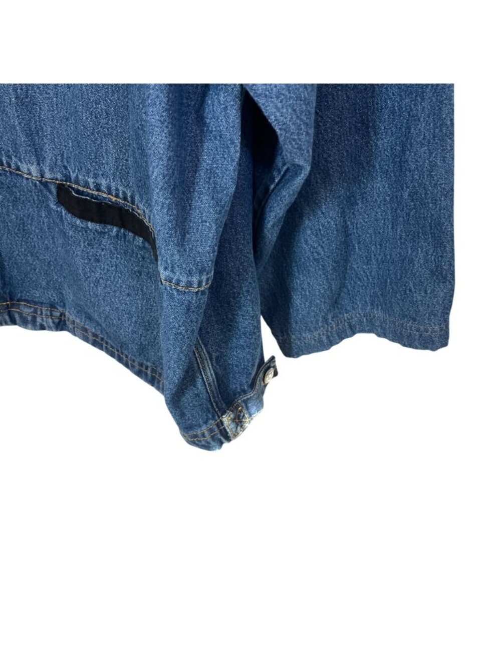 Vintage 90s Beaded Chili Peppers Southwestern Denim Jacket Women L Artsy Boho - Picture 4 of 9